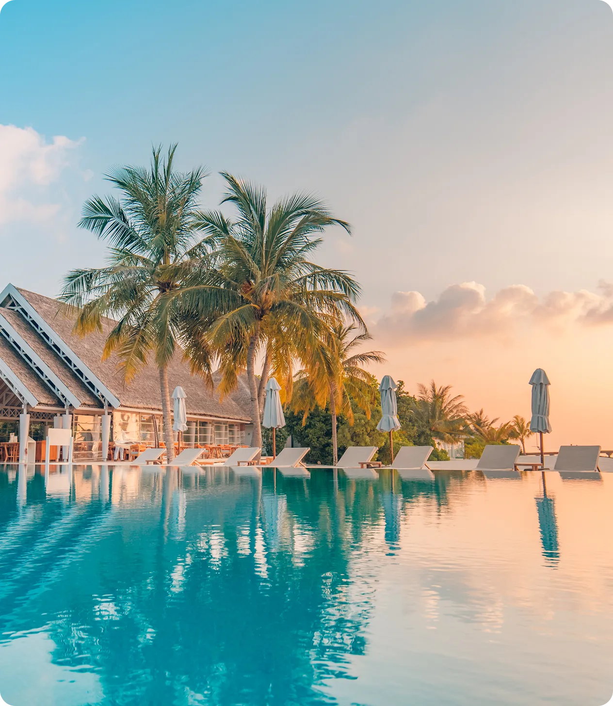 Pool by the beach